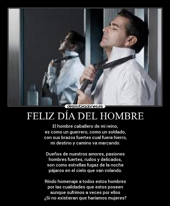 carteles dia del hombre desmotivaciones