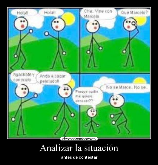 Analizar la situación - antes de contestar