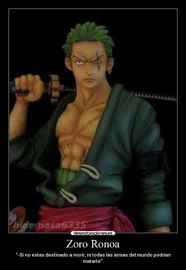 carteles one piece zoro ronoa desmotivaciones