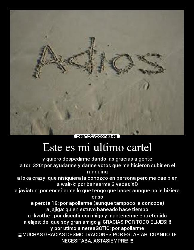 Este es mi ultimo cartel - 