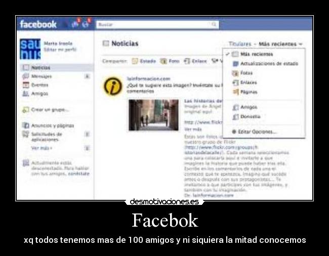 Facebok - xq todos tenemos mas de 100 amigos y ni siquiera la mitad conocemos