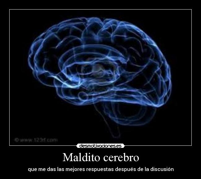 Maldito cerebro - que me das las mejores respuestas después de la discusión
