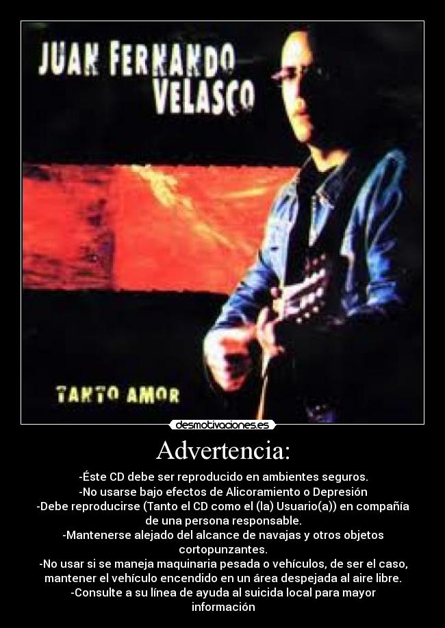 carteles juan fernando velasco musica depresion desmotivaciones