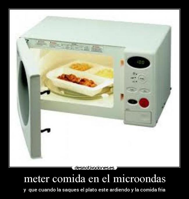 meter comida en el microondas - 