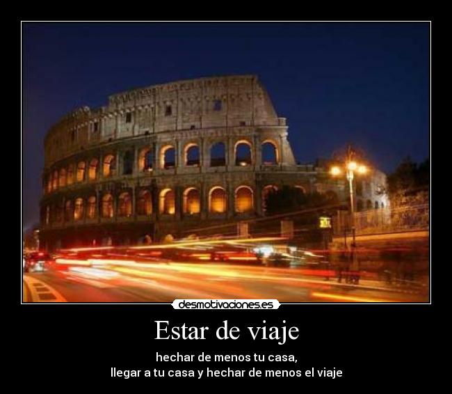 Estar de viaje -