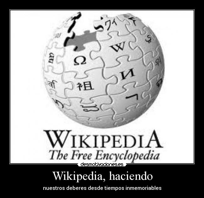 Wikipedia, haciendo -