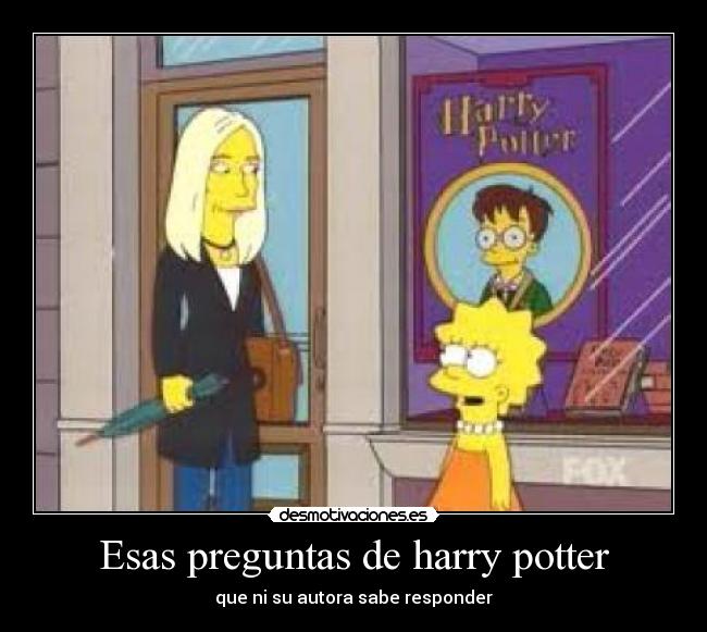 Esas preguntas de harry potter - que ni su autora sabe responder