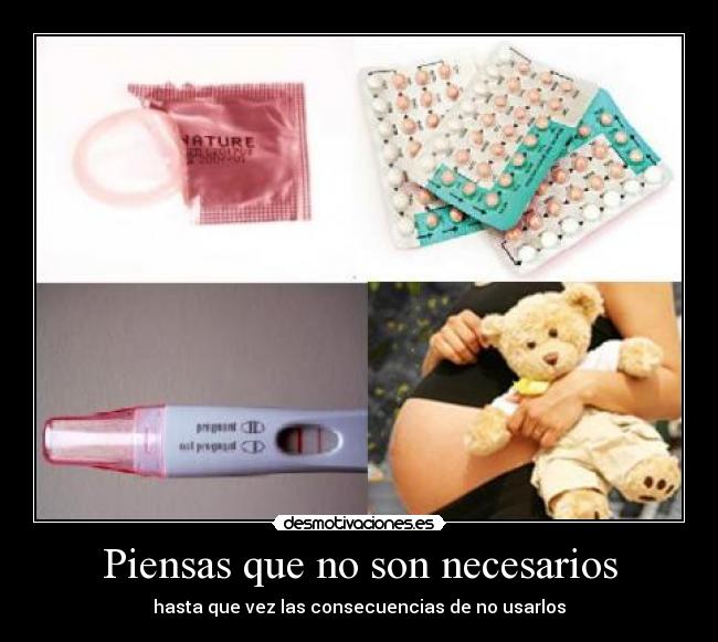 carteles condon importancia usar preservativo embarazo adolescente desmotivaciones