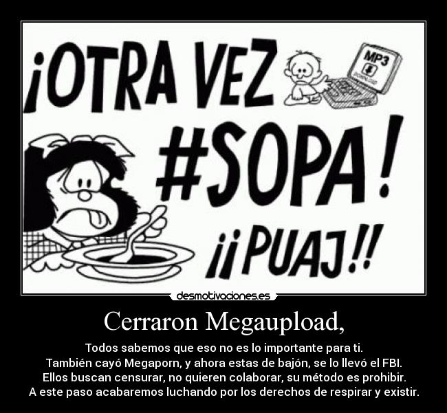 Cerraron Megaupload, -