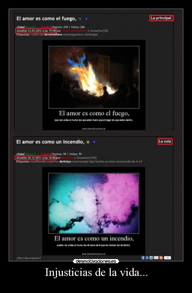 Injusticias de la vida... -