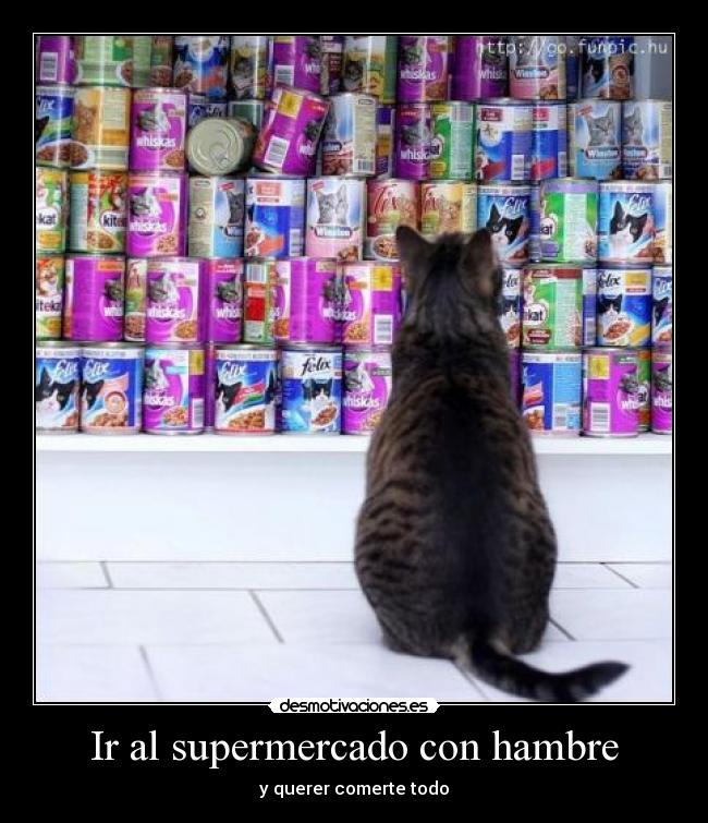 Ir al supermercado con hambre -