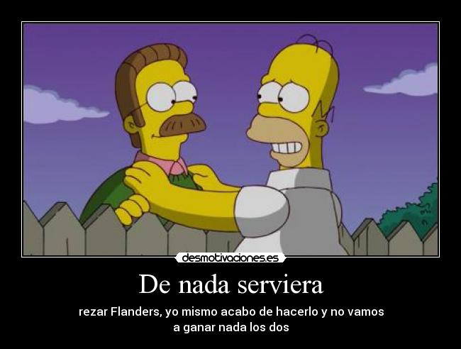 carteles los simpson homero flanders dios echos reales desmotivaciones