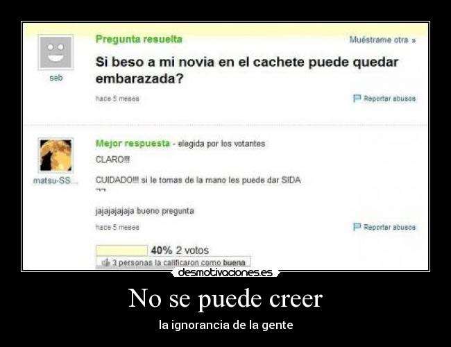 No se puede creer -