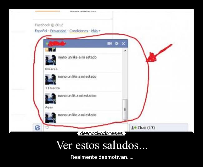 Ver estos saludos... - Realmente desmotivan.....