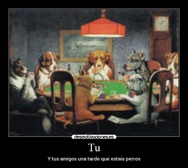 Tu - Y tus amigos una tarde que estais perros