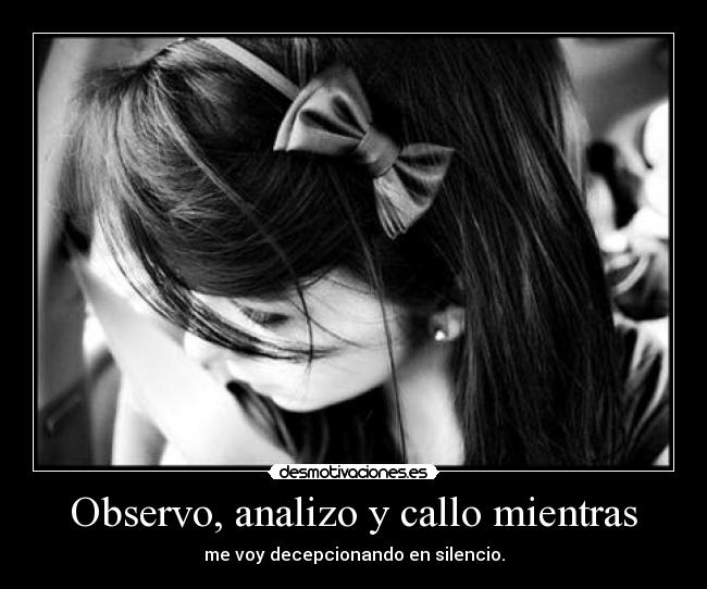 Observo, analizo y callo mientras -