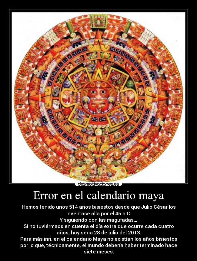 Error en el calendario maya -