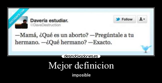 Mejor definicion - imposible