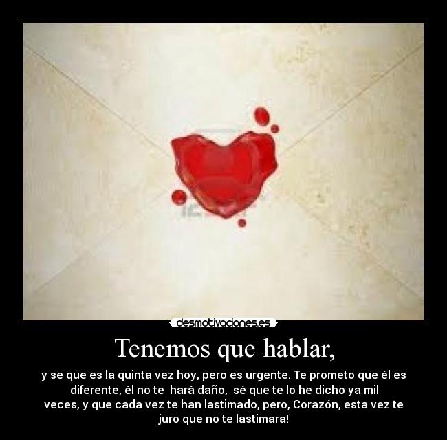 Tenemos que hablar, - 