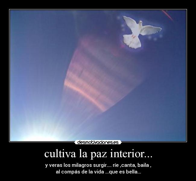 cultiva la paz interior... - 