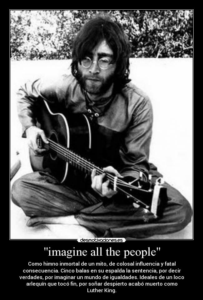 imagine all the people -