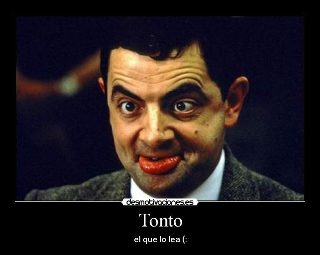 Tonto - el que lo lea (: