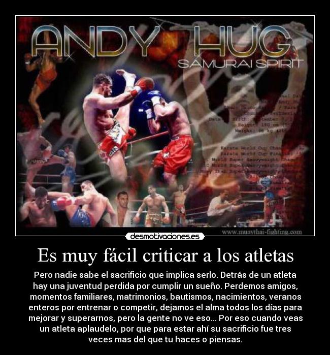 carteles muy facil criticar los atletas desmotivaciones