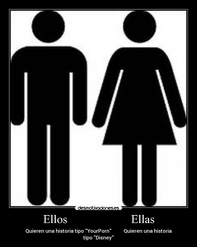 carteles ellos ellas desmotivaciones