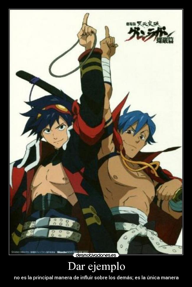 carteles simon kamina tengen toppa gurren lagann desmotivaciones