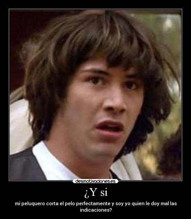 ¿Y si - mi peluquero corta el pelo perfectamente y soy yo quien le doy mal las
indicaciones?