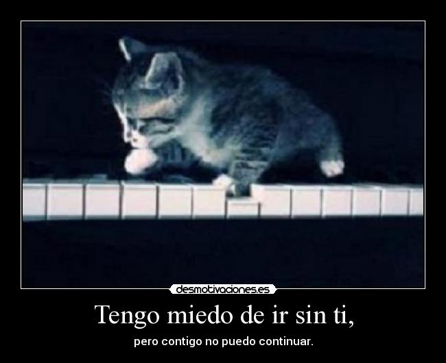 Tengo miedo de ir sin ti, - pero contigo no puedo continuar.