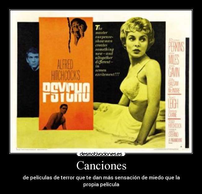 Canciones - de películas de terror que te dan más sensación de miedo que la propia película