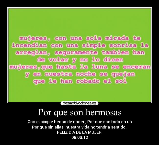 Por que son hermosas - 