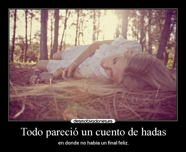 Todo pareció un cuento de hadas - en donde no había un final feliz.