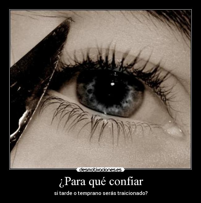 ¿Para qué confiar -