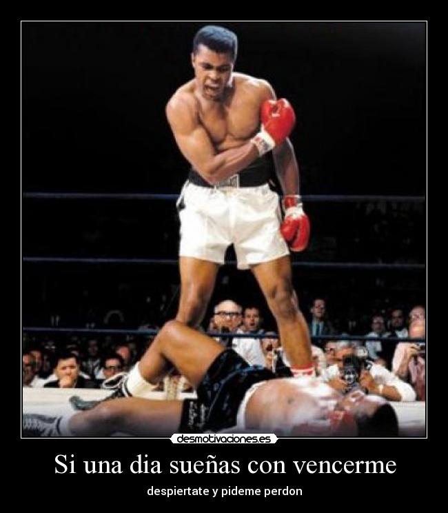 Si una dia sueñas con vencerme - despiertate y pideme perdon