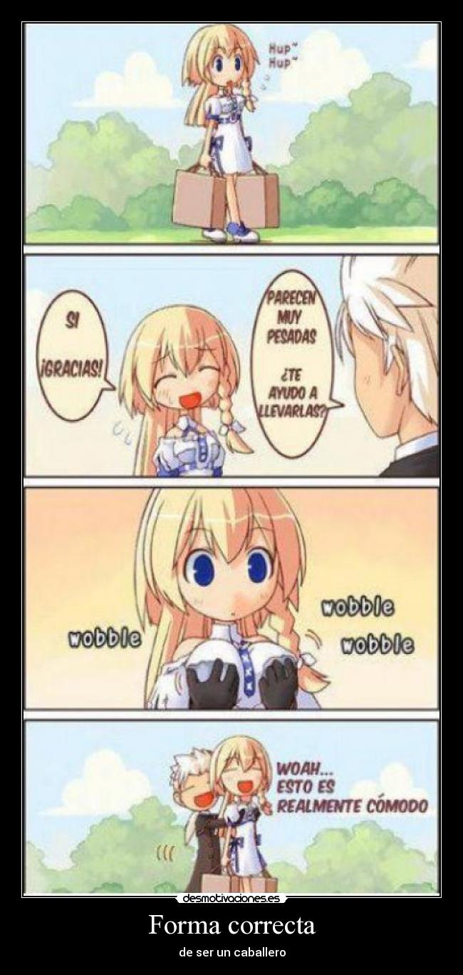 Forma correcta - de ser un caballero