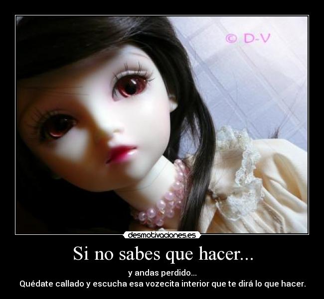 Si no sabes que hacer... -