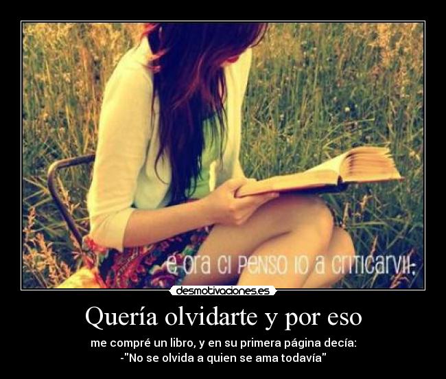 Quería olvidarte y por eso -
