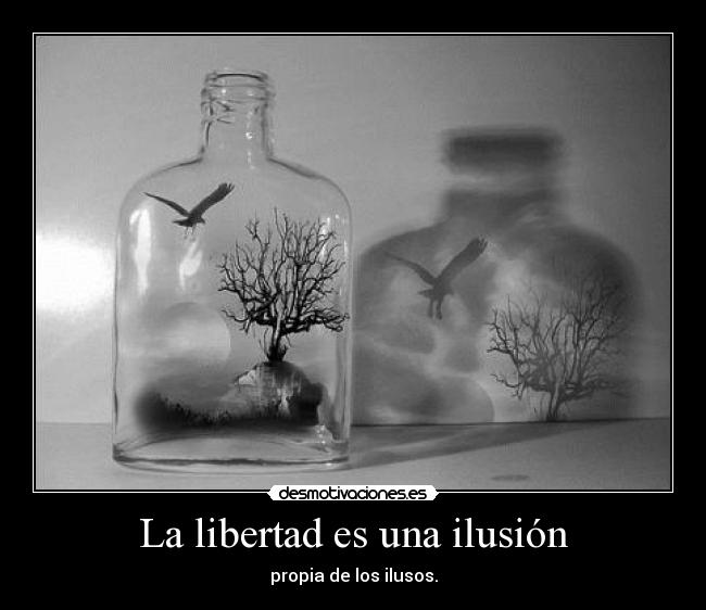 La libertad es una ilusión - propia de los ilusos.