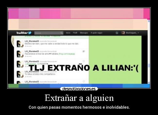 Extrañar a alguien -