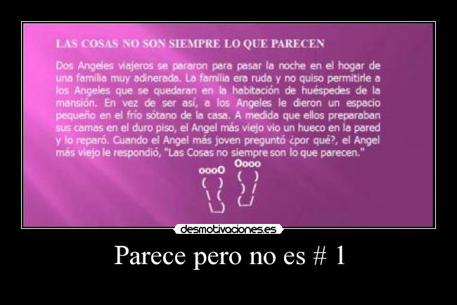 Parece pero no es # 1 -