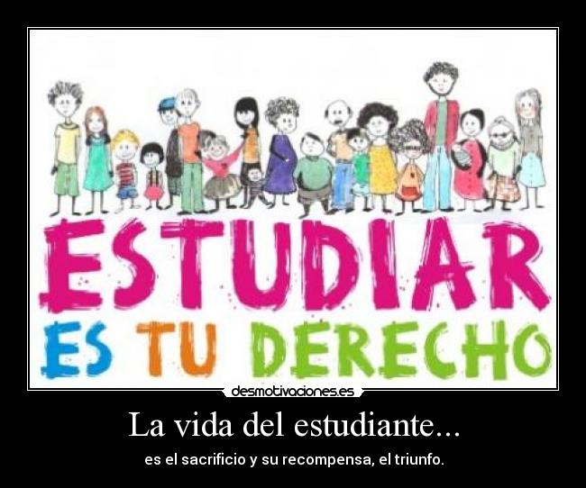 La vida del estudiante... -