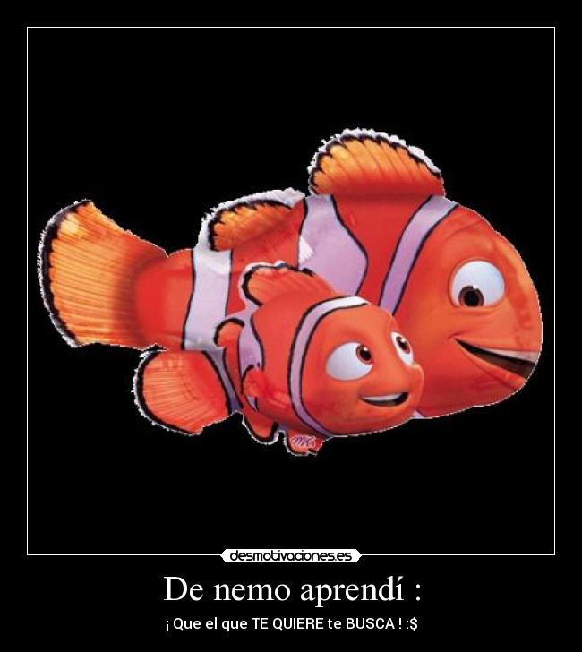 De nemo aprendí : -