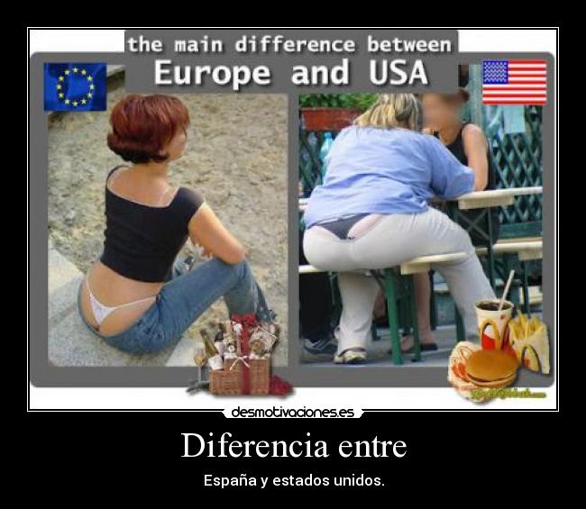 Diferencia entre - España y estados unidos.