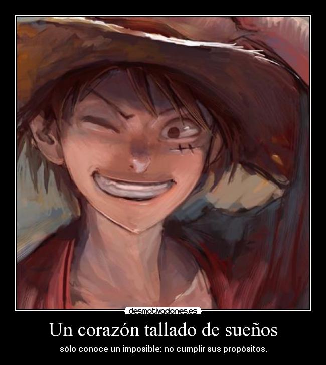 carteles corazon one piece luffy harukaze desmotivaciones