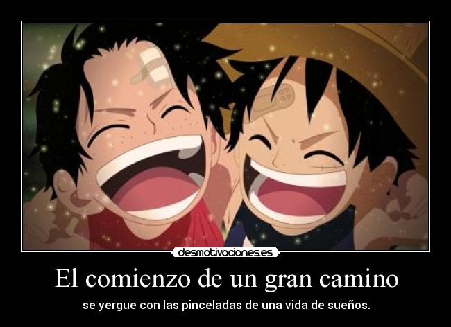 carteles one piece ace luffy desmotivaciones