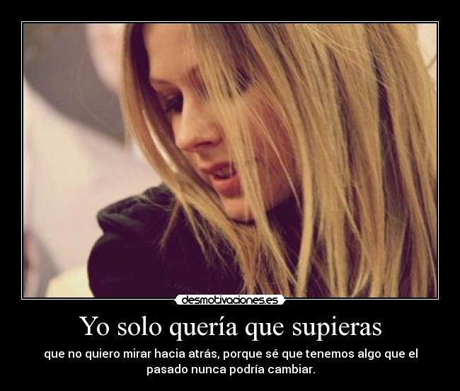 Yo solo quería que supieras -