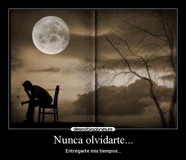 Nunca olvidarte... - Entregarte mis tiempos...