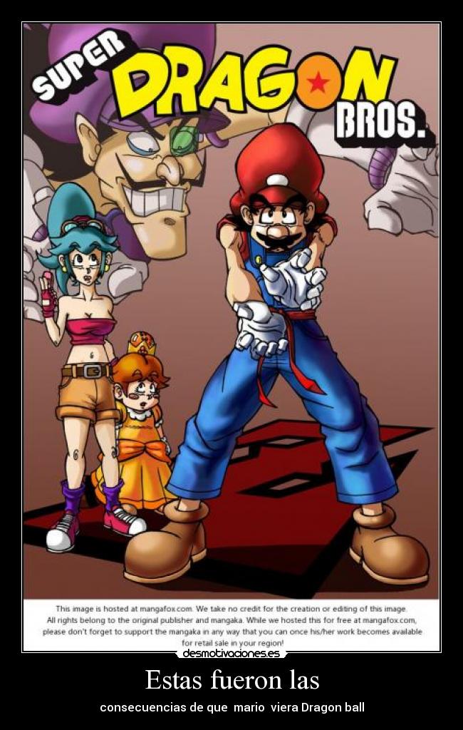 Estas fueron las - consecuencias de que  mario  viera Dragon ball